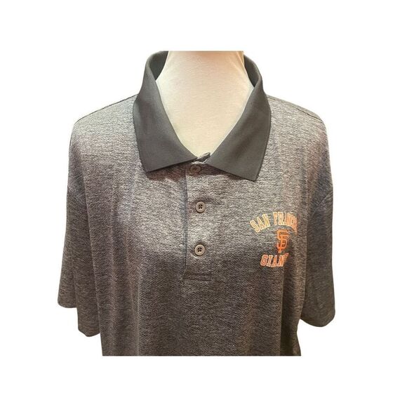 San Francisco Giants True Fan Polo Style Gray Short Sleeve Mens’s Shirt Size 2XL - Picture 6 of 11
